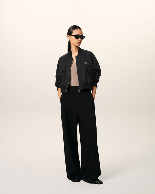 Black Twill Bomber