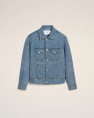Blue Cotton Ami Paris Trucker Jacket