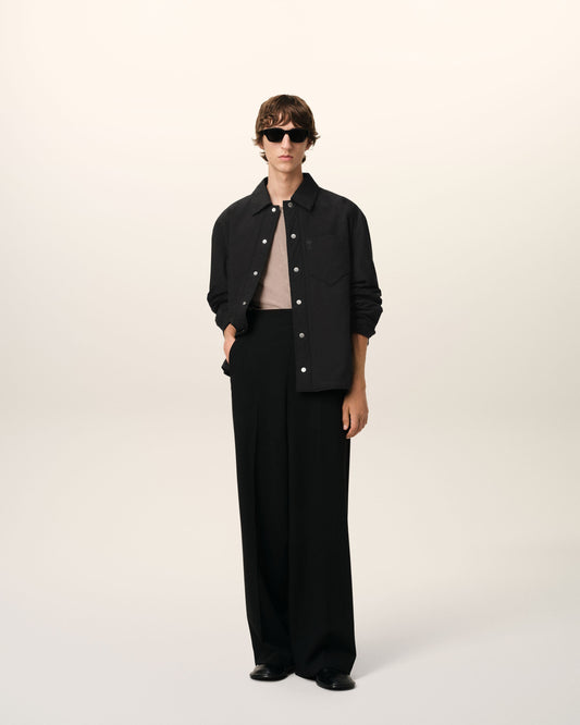Black Canvas Padded Ami de Coeur Overshirt