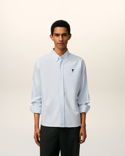 Blue Cotton Button Down Ami De Coeur Shirt