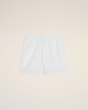 ホワイトコットン オーバーサイズフィット ショートパンツ
