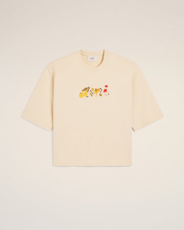 ベージュ コットン フローラル Ami パッチ Tシャツ