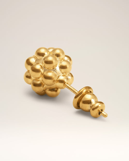 Gold Brass Pearl Studs