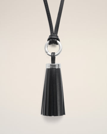 Black Leather Ami Pompom Keyring