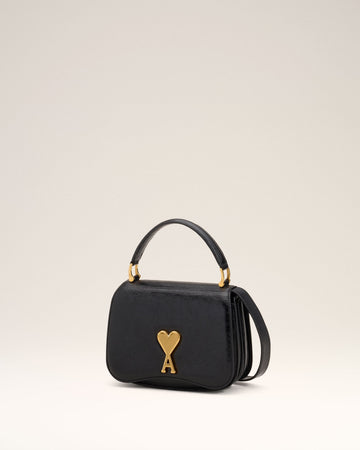 Black Leather Top Handle Paris Paris Bag
