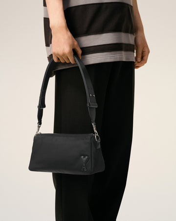 Black Nylon Marcel Bag