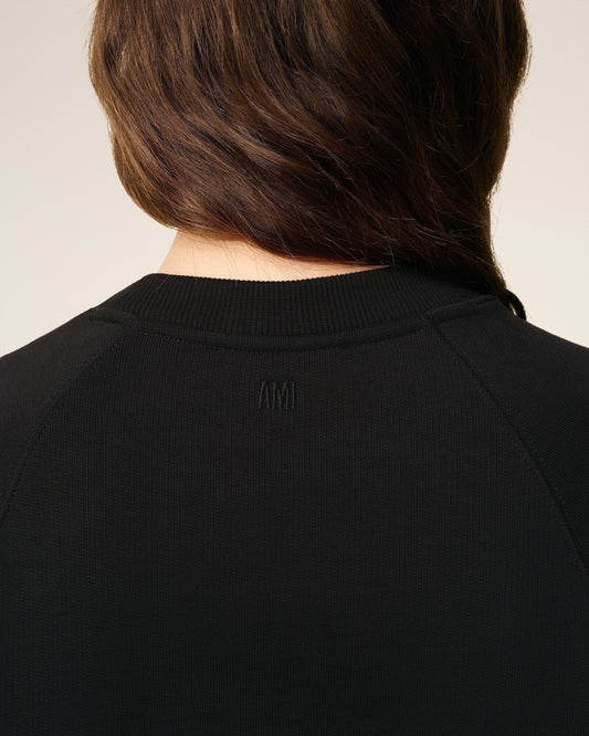 Black Cotton Ami De Coeur Sweatshirt