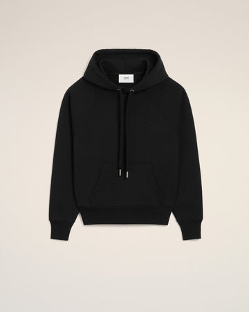 Black Cotton Ami De Coeur Hoodie